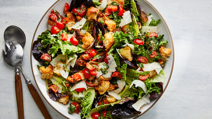 Image of Green Salad With Tomato-Basil Vinaigrette from New York Times Cooking
