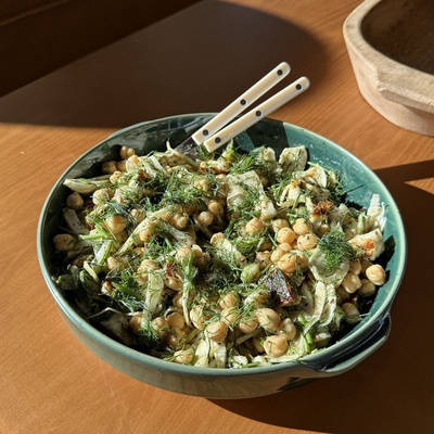 Image of Chickpea Salad With Fennel, Halloumi & Dill from Food52