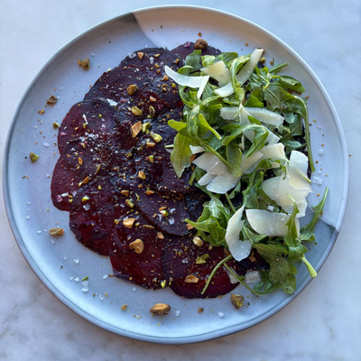 Image of Beet Carpaccio with Pistachio & Arugula from Food52