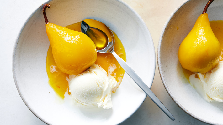 Image of Saffron-Ginger Pears from New York Times Cooking