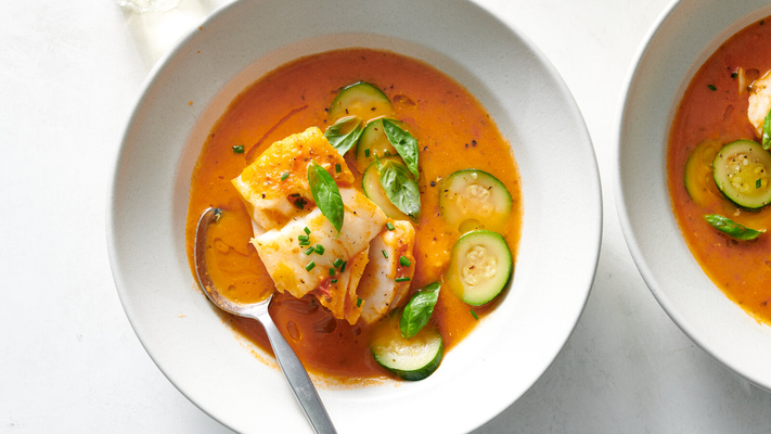 Image of Fish in Tomato-Basil Broth from New York Times Cooking