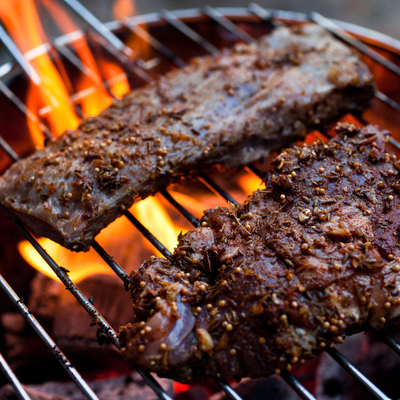 Image of Grilled Skirt Steak With Smoky Eggplant Chutney from New York Times Cooking