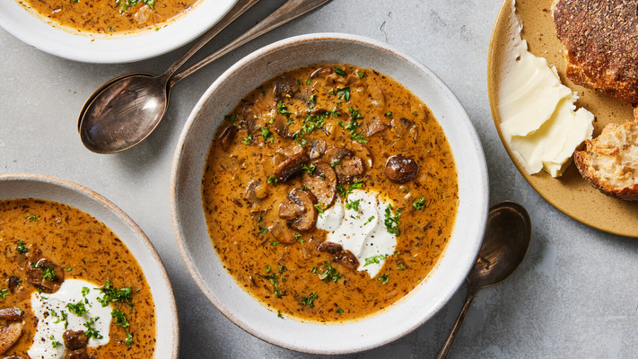 Image of Gombaleves (Creamy Mushroom Soup) from New York Times Cooking