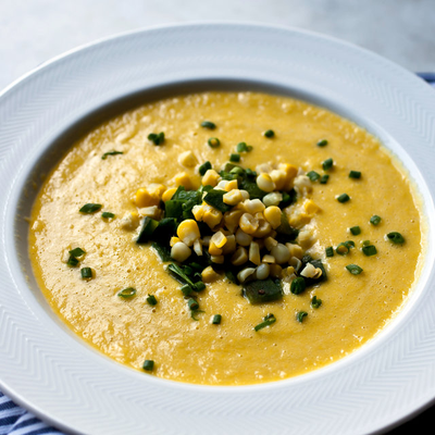 Image of Creamy Corn and Poblano Soup from New York Times Cooking