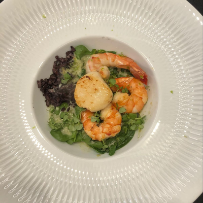 Image of Thai Green Curry Prawns with Scallops Starter. from Food52