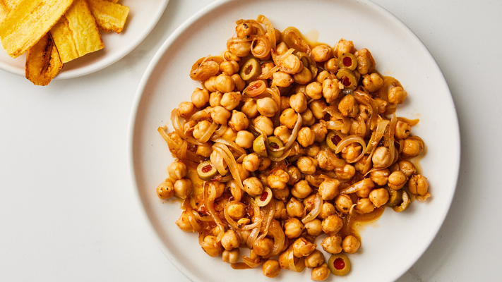 Image of Chickpeas Escabeche With Plantain Strips from New York Times Cooking
